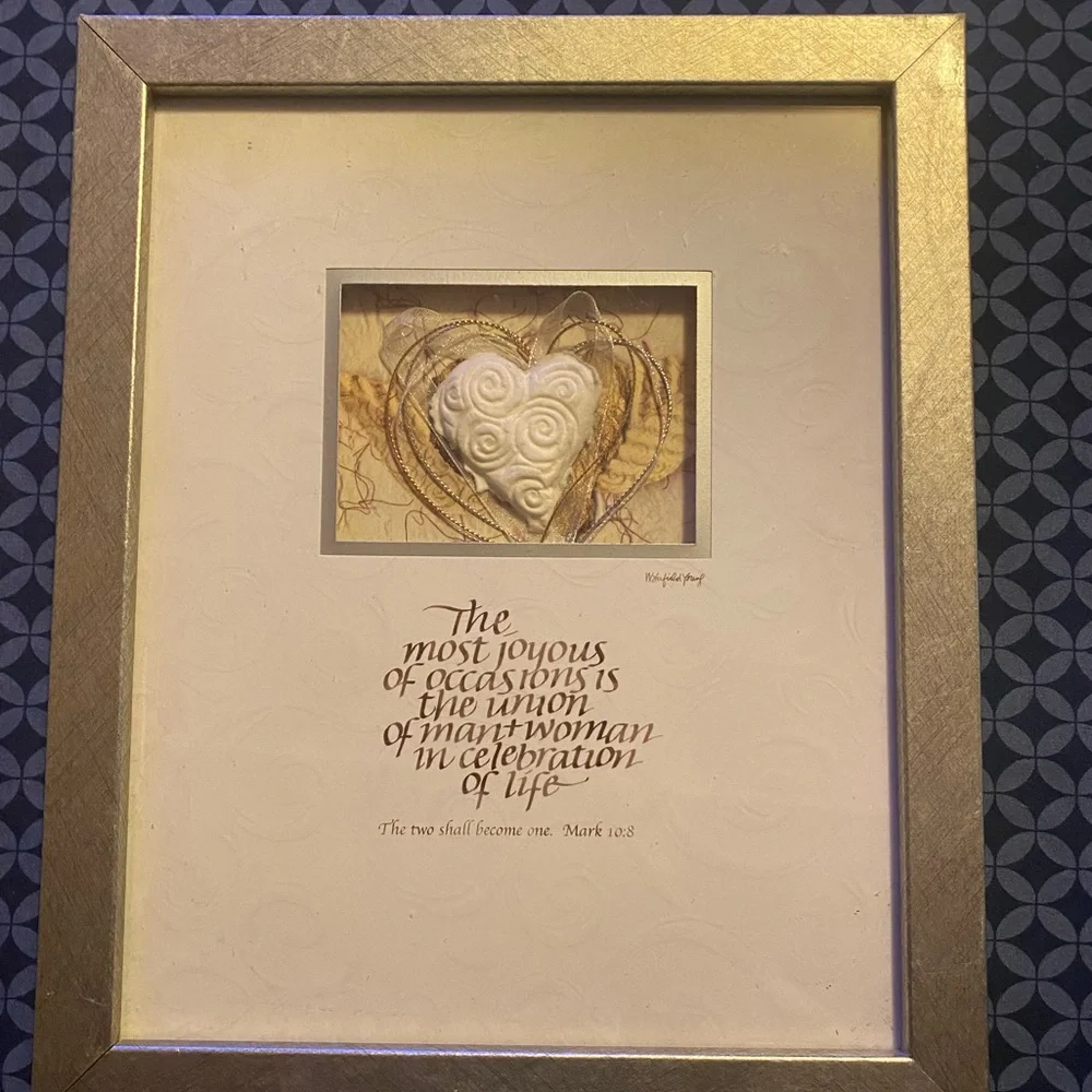 Wedding Shadow Box Frame | Couples Wall Decor Anniversary Romantic Home Decor